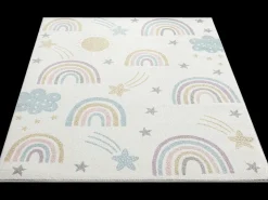 the carpet Alfombra Beat Kids Moderna Suave Infantil - - 80x150 cm Crema Sale