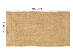 Alfombra 80 x 150 cm Yute Beige