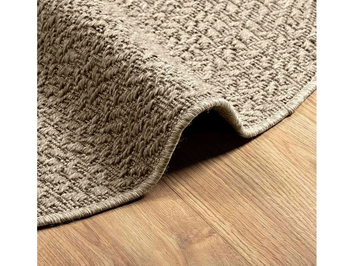 Clearance Alfombra ZIZUR Ø 160cm aspecto yute para interior y exterior Beige
