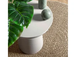 Clearance Alfombra ZIZUR Ø 160cm aspecto yute para interior y exterior Beige