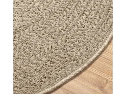 Clearance Alfombra ZIZUR Ø 160cm aspecto yute para interior y exterior Beige