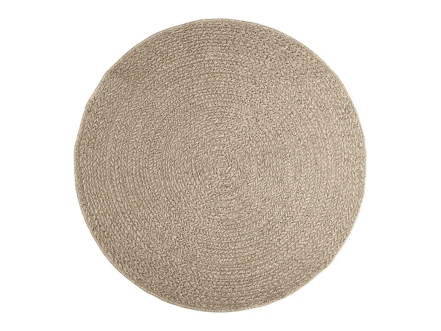 Clearance Alfombra ZIZUR Ø 160cm aspecto yute para interior y exterior Beige