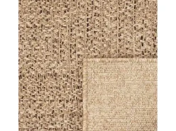Alfombra De Cocina-Alfombra ZIZUR 80x250 cm efecto yute para interior y exterior Beige