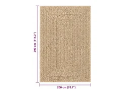 Best Alfombra ZIZUR 140x200 cm efecto yute para interior y exterior Beige