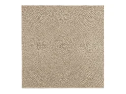 Alfombra ZIZUR 120x120 cm efecto yute para interior y exterior Beige Discount