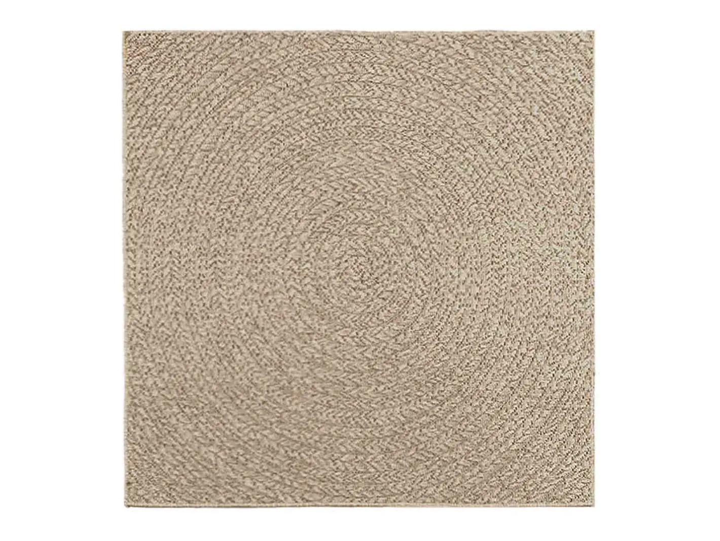 Alfombra ZIZUR 120x120 cm efecto yute para interior y exterior Beige Discount
