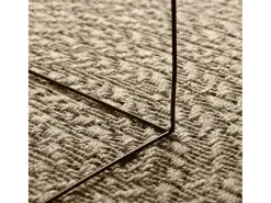 Alfombra ZIZUR 120x120 cm efecto yute para interior y exterior Beige Discount