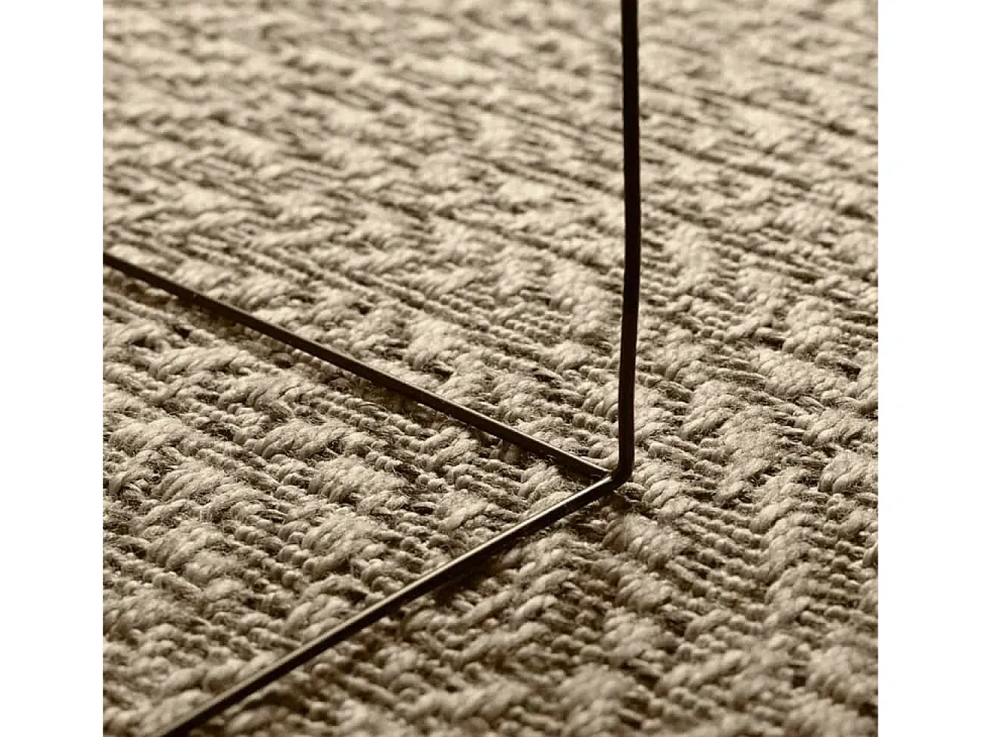 Alfombra ZIZUR 120x120 cm efecto yute para interior y exterior Beige Discount
