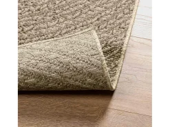 Alfombra ZIZUR 120x120 cm efecto yute para interior y exterior Beige Discount