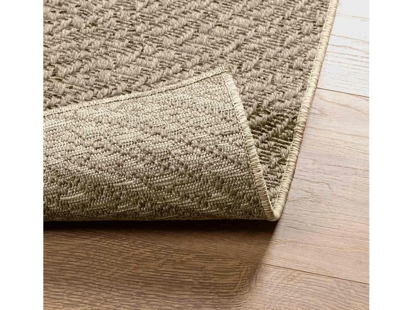 Alfombra ZIZUR 120x120 cm efecto yute para interior y exterior Beige Discount