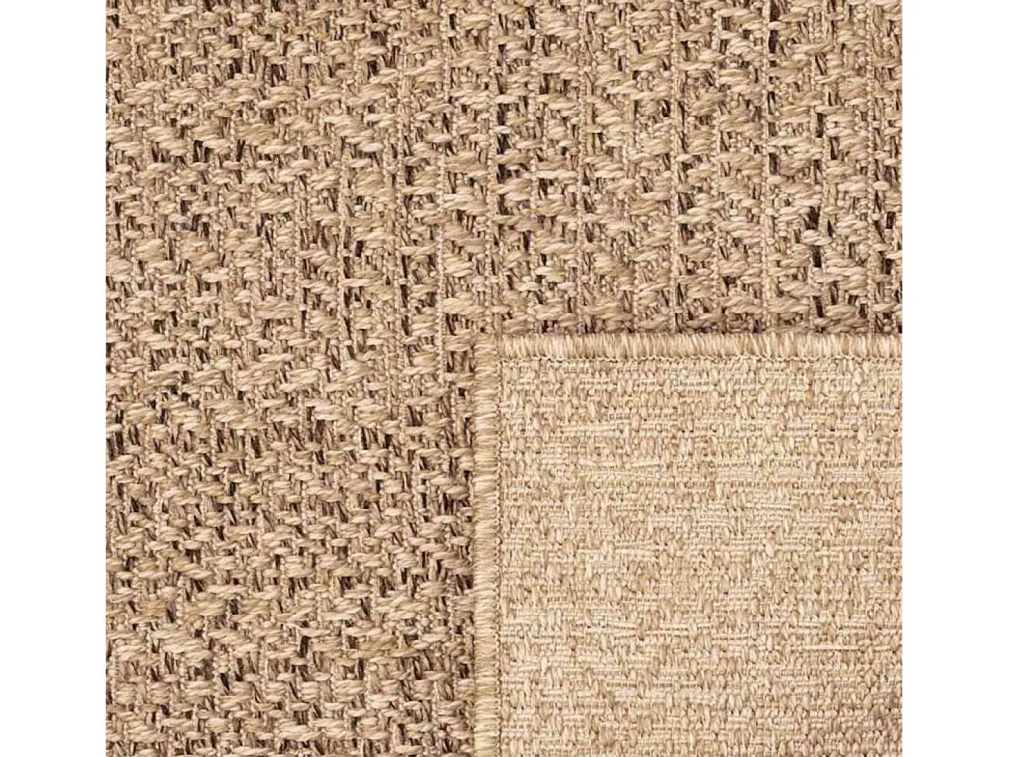 Alfombra De Cocina-Alfombra ZIZUR 160x230 cm efecto yute para interior y exterior Beige