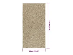 Alfombra ZIZUR 60x110 cm efecto yute interior exterior Beige Discount