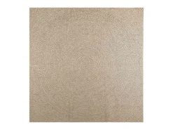 Alfombra De Cocina|Alfombra Redonda-Alfombra ZIZUR 240x240 cm efecto yute para interior y exterior Beige