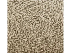 Alfombra De Cocina|Alfombra Redonda-Alfombra ZIZUR 240x240 cm efecto yute para interior y exterior Beige