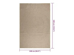 Alfombra De Cocina-Alfombra ZIZUR 240x340 cm efecto yute para interior y exterior Beige