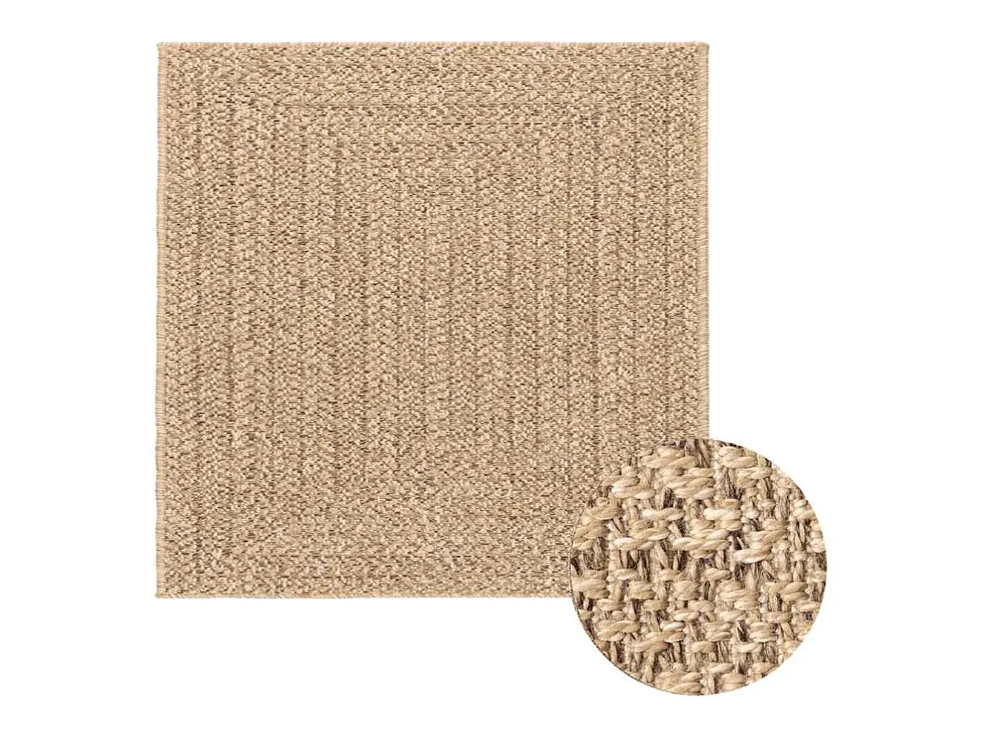 Alfombra ZIZUR 200x290 cm efecto yute para interior y exterior Beige Online