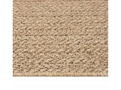 Outlet Alfombra ZIZUR 240x240 cm efecto yute para interior y exterior Beige