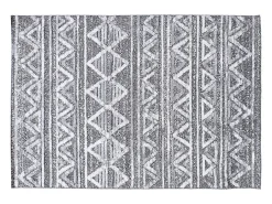 Miliboo Alfombra De Salón-Alfombra bereber con relieve blanco y 160 × 230 cm ERGA Gris