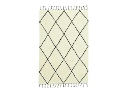 Alfombra bereber Marmoucha tejida a mano 250x350 cm /Blanco Marmoucha Negro Hot