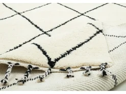 Alfombra bereber Marmoucha tejida a mano 250x350 cm /Blanco Marmoucha Negro Hot