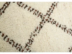 Alfombra bereber Marmoucha tejida a mano 70x140 cm /Blanco Marmoucha Negro Hot