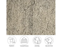 Alfombra bereber tejida a mano con lana 120x180 cm Arena Taza Royal Gris antracita Outlet