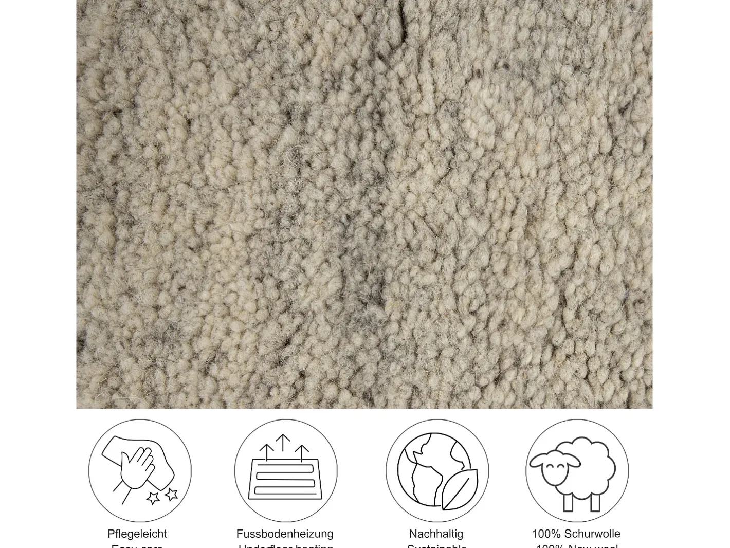 Alfombra bereber tejida a mano con lana 120x180 cm Arena Taza Royal Gris antracita Outlet