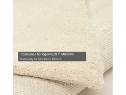 Alfombra bereber tejida a mano con lana 200x200 cm Taza Royal Blanco Outlet