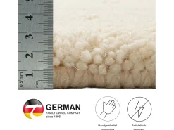 Alfombra bereber tejida a mano con lana 200x200 cm Taza Royal Blanco Outlet