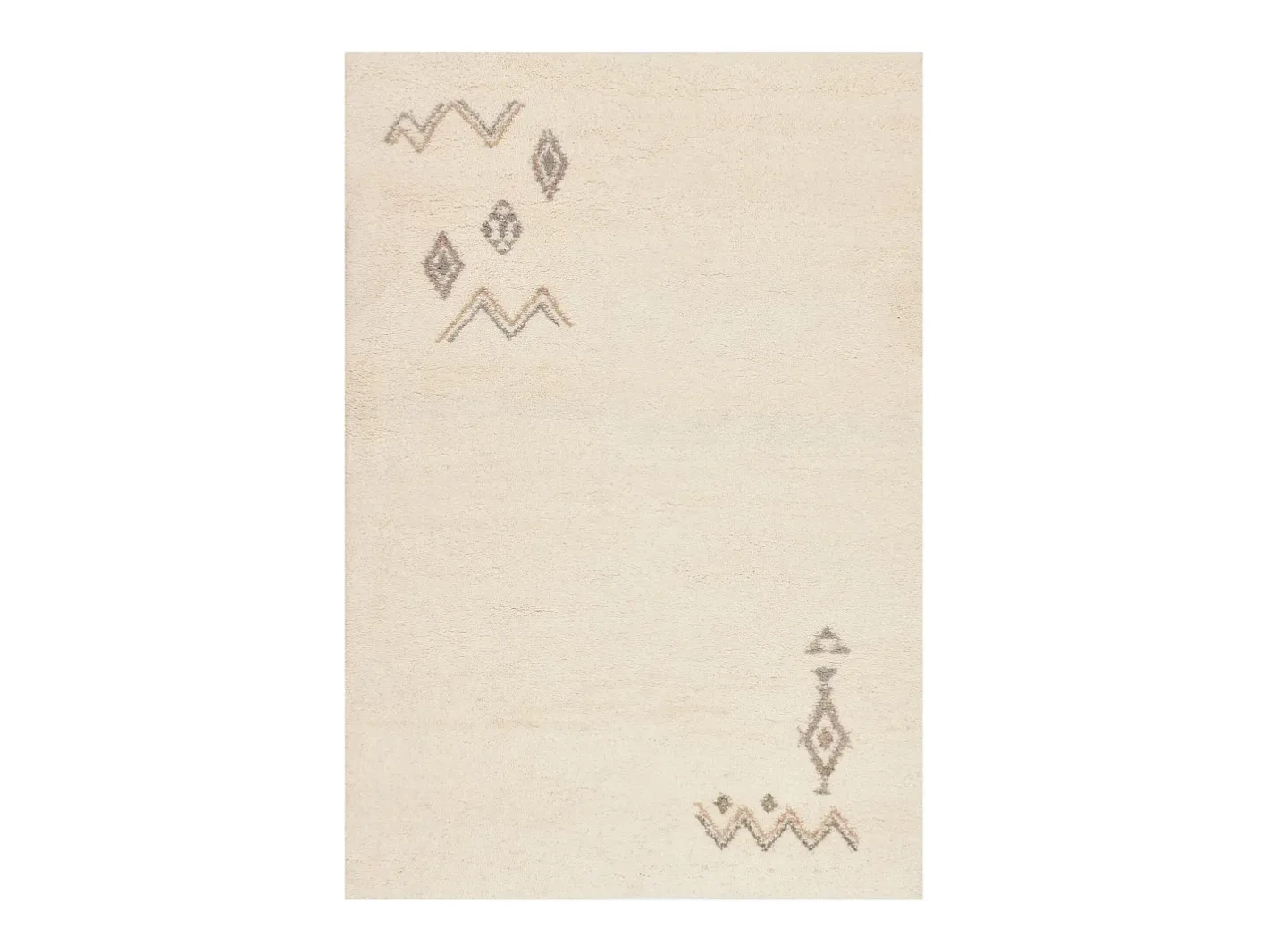 Alfombra bereber tejida a mano con lana 90x160 cm Hadj Blanco Discount