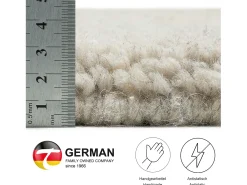 Alfombra bereber tejida a mano con lana 300x400 cm Arena Hadj Gris antracita
