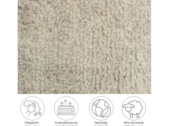 Alfombra bereber tejida a mano con lana 300x400 cm Arena Hadj Gris antracita