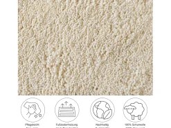 Alfombra bereber tejida a mano con lana 60x90 cm Maloronga Blanco Discount