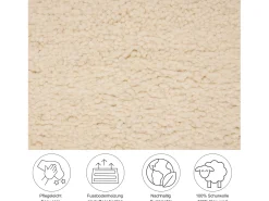 Alfombra bereber tejida a mano con lana 170x240 cm Hadj Blanco