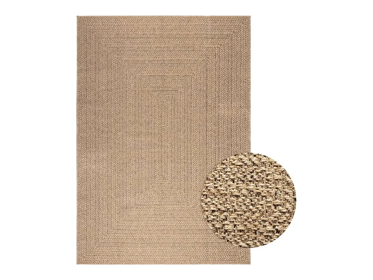 Clicnbuy Alfombra con aspecto de yute interior y exterior 160x230 cm Marru00f3n Sale