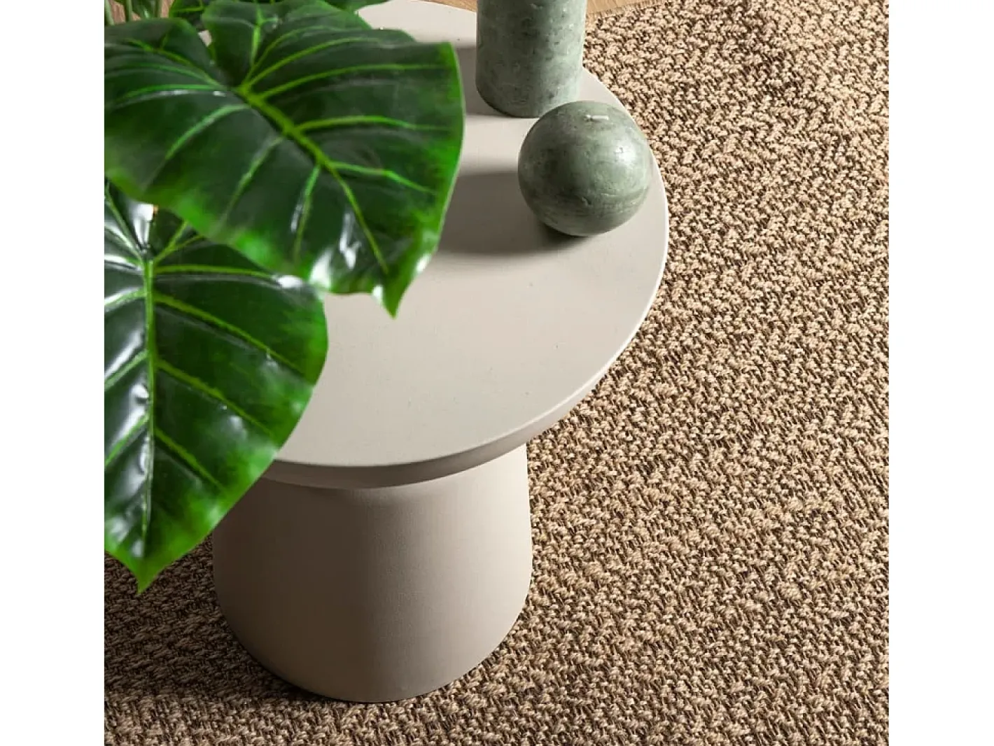 Clicnbuy Alfombra con aspecto de yute interior y exterior 160x230 cm Marru00f3n New