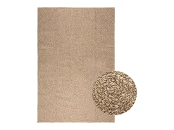 Clicnbuy Alfombra con aspecto de yute interior y exterior 160x230 cm Marru00f3n New