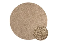 Sale Clicnbuy Alfombra con aspecto de yute interior y exterior 120 cm Marru00f3n