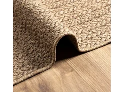 Clicnbuy Alfombra con aspecto de yute interior y exterior 140x200 cm Marru00f3n Best