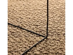Clicnbuy Alfombra con aspecto de yute interior y exterior 140x200 cm Marru00f3n Best
