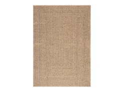 Clicnbuy Alfombra con aspecto de yute interior y exterior 140x200 cm Marru00f3n Best