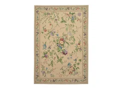 Alfombra con borde y motivos florales 160x230 cm Flomi Beige Online