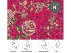 Alfombra con borde y motivos florales 160x230 cm Flomi Rosa Sale