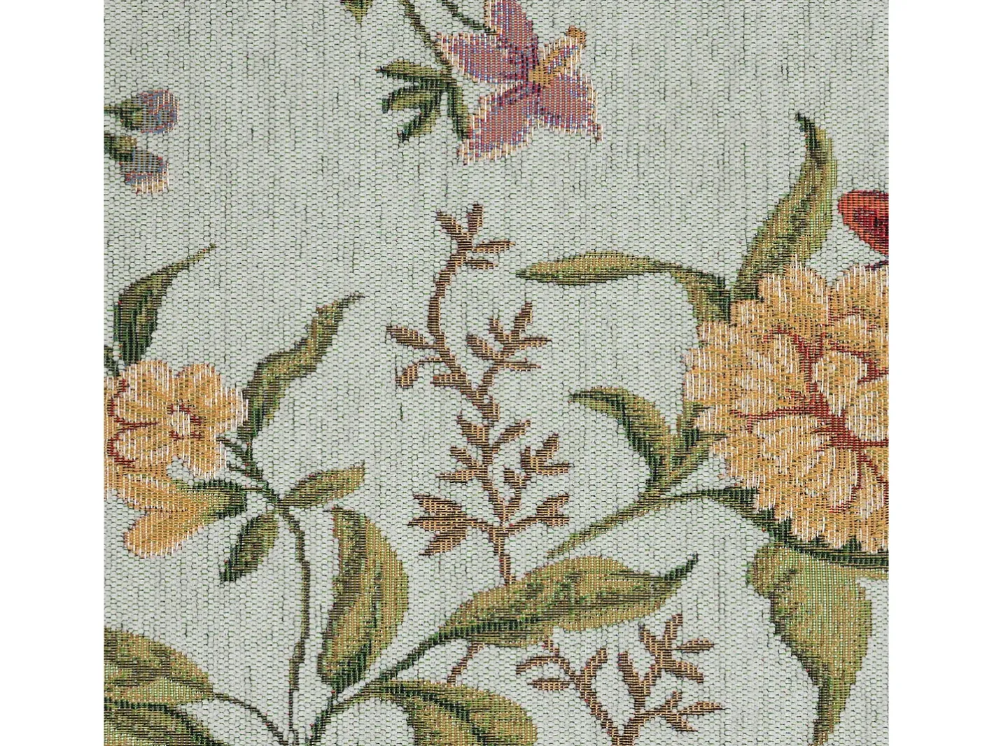Discount Alfombra con borde y motivos florales 70x400 cm Menta Flomi Verde almendra