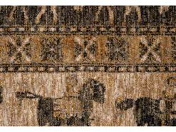 Alfombra con bordes de estilo oriental 60x130 cm multi Beatrice Beige