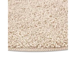 Alfombra Crema 120 x 120 cm Polipropileno Blanco Hot