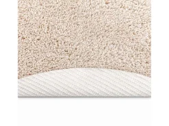 Alfombra Crema 120 x 120 cm Polipropileno Blanco Hot