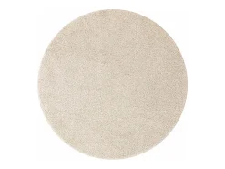 Alfombra Crema 120 x 120 cm Polipropileno Blanco Hot