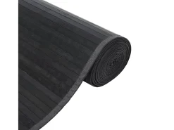 Clicnbuy Alfombra cuadrada bambú 100x100 cm Gris Hot