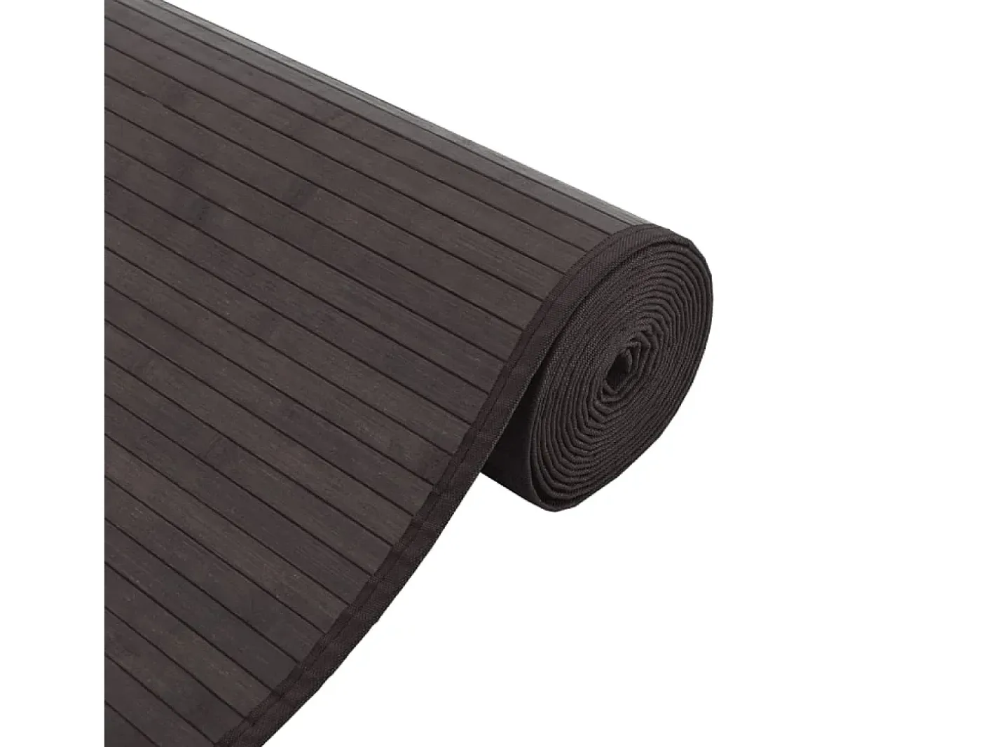 Clicnbuy Alfombra cuadrada bambú marrón oscuro 100x100 cm Marru00f3n Outlet